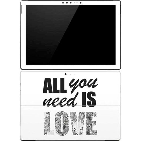 All You Need Is Love BW Surface Pro 4 Skin